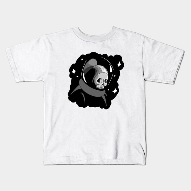 Astro Skull Kids T-Shirt by AnthonyPanics